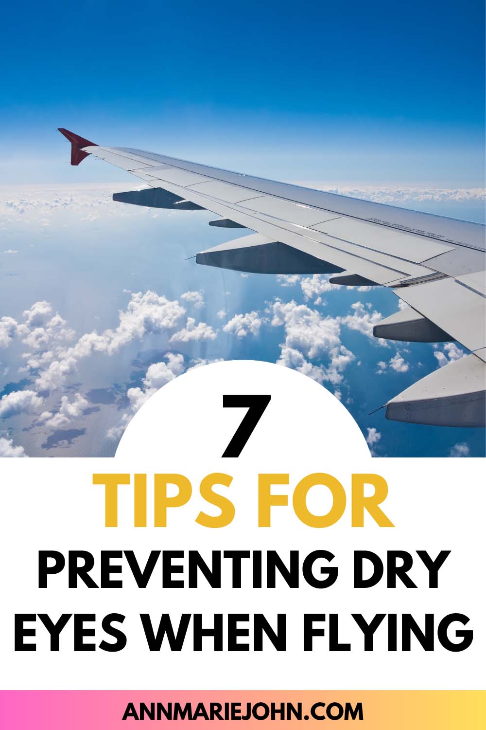 prevent dry eyes when flying