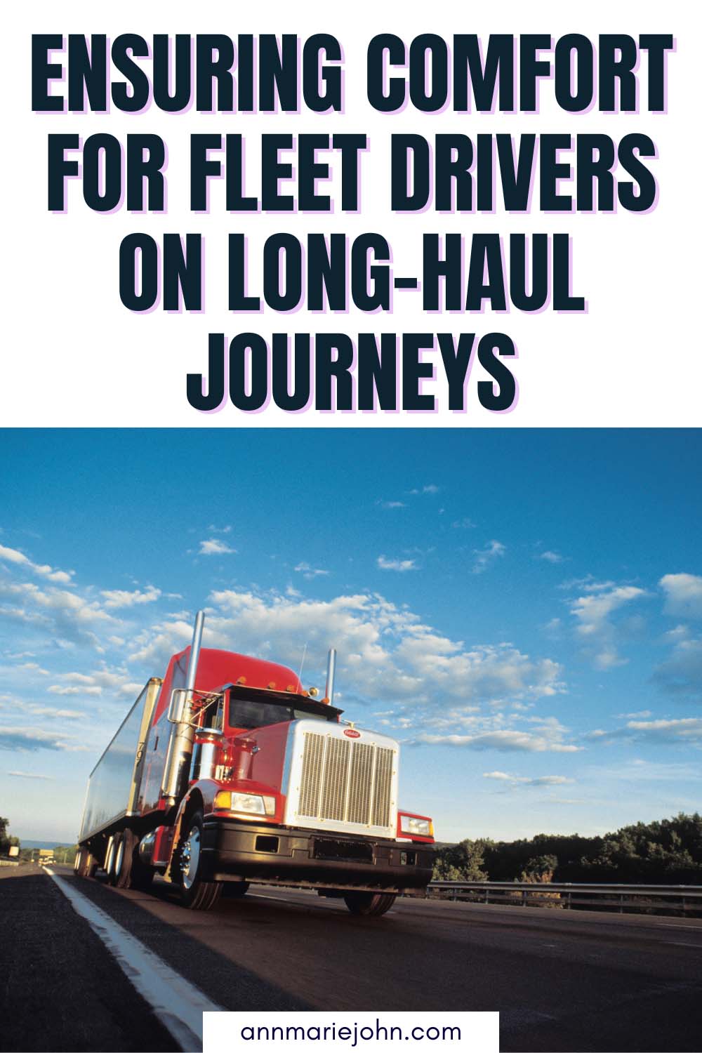 Ensuring Comfort for Fleet Drivers on Long-Haul Journeys